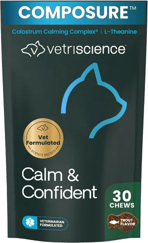 Vista 11 de VetriScience Composure, fórmula calmante para gatos, 30 masticables del tamaño de un bocado