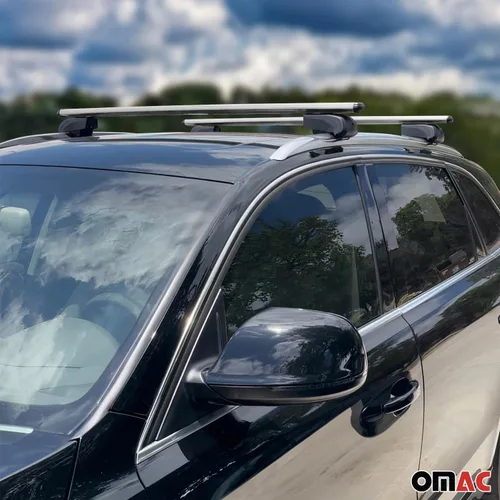 Vista 3 de OMAC Portaequipajes con cerradura para Mercedes GLA Class X156 2015-2019 Alu Gris