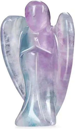 Vista 10 de Artistone Ángel de amatista de 2 pulgadas, ángel curativo de cristal tallado a mano, estatua de ángel guardián de bolsillo con caja de regalo