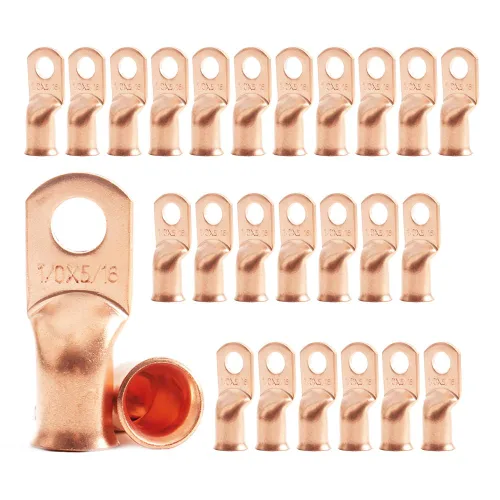 Vista 17 de 25 piezas de terminales de anillo de 1/0 AWG-1/2 (M12), terminales de anillo, conectores de terminal, terminales de cable resistentes, terminales