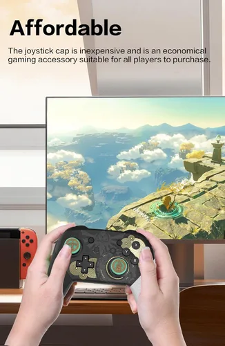 Vista 6 de Empuñaduras de pulgar para mando Switch Pro, tapas de joystick compatibles con el controlador Switch Pro, controlador PS5, controlador PS4