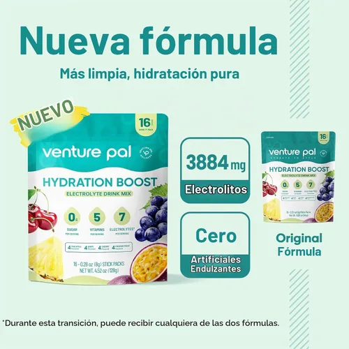 Vista 7 de Venture Pal Paquete sin azúcar del electrolito, polvo líquido