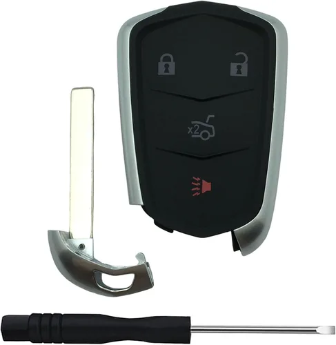 Vista 2 de Funda de repuesto para llavero remoto de entrada sin llave para Cadillac Escalade CTS SRX XT5 ATS STS CT6 2014-2019 (4 botones)