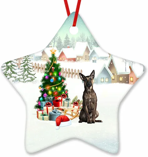 Vista 65 de Prezzy Airedale Terrier - Adorno para decoración de árbol de Navidad, regalos lindos para amantes de los perros, para familiares y amigos, nuevo