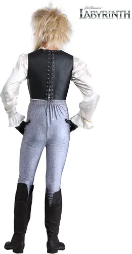 Vista 4 de Disfraz de laberinto Jareth para adultos, Plateado