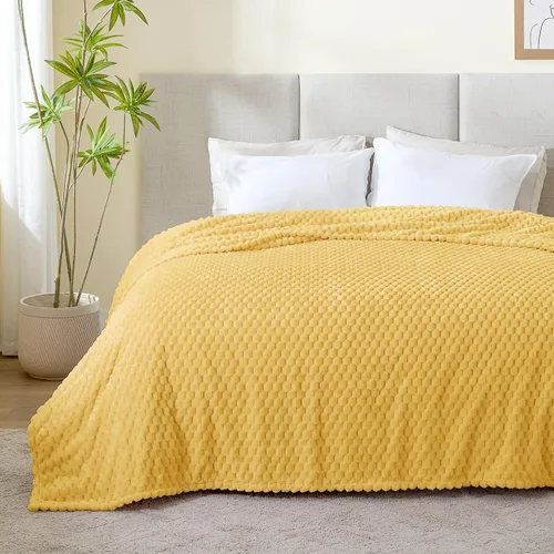 Vista 232 de BEDELITE Manta de forro polar para sofá y cama, manta decorativa de jacquard 3D de almendra, súper suave y acogedora, manta mullida cálida adecuada