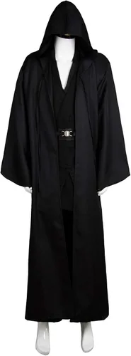 Vista 3 de Disfraz de túnica para hombre conjunto completo de bata con capucha para Halloween cosplay