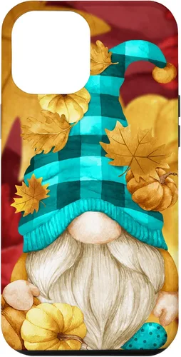 Vista 25 de iPhone 16 Buffalo Plaid Gnomie Cute Autumn Accessories With Fall Gnome Case