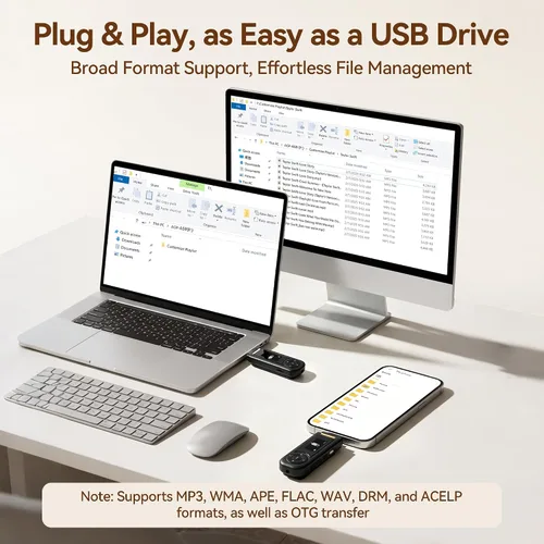 Vista 4 de AGPTEK 64GB USB C MP3 Player with Bluetooth, A59 Music Player with Clip Black