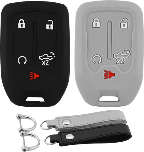 Vista 20 de Funda para Llavero de Silicona para Auto Compatible con Ford F150 Explorer Mustang Edge, para Lincoln MKZ MKX MKC con 5 Botones, Protector Completo