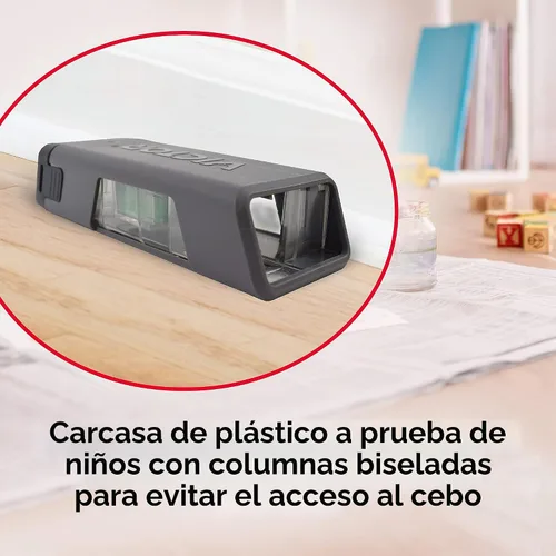 Vista 6 de Victor Fast-Kill Brand - Estación de cebo de veneno recargable para ratón, 20 cebos, diseño de doble entrada, M923