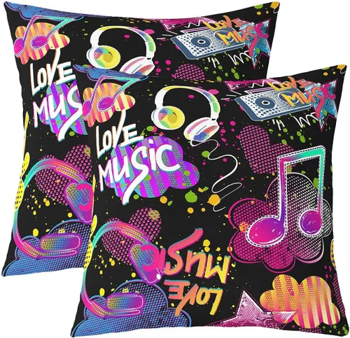 Vista 7 de Juego de 2 fundas de almohada rosas de 16 x 16 pulgadas, fundas de almohada suaves con flores florales de rosas para sala de estar, dormitorio