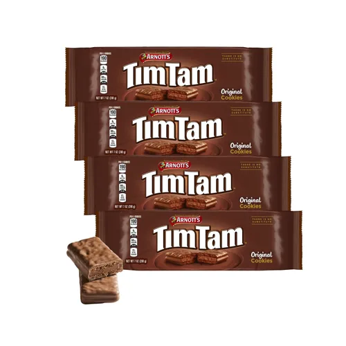 Vista 10 de Arnott's Tim Tam - Galletas de chocolate con leche, sabor original, paquete familiar de 12.9 onzas, auténticas importadas