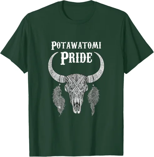 Vista 64 de Potawatomi Pride Tribe Native American Indian Buffalo Camiseta