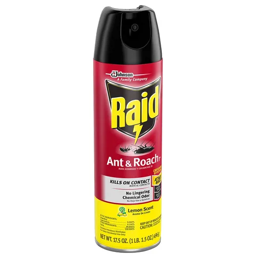 Vista 4 de Raid Ant & Roach Killer Aroma limón 17.5 onzas (paquete de 4)