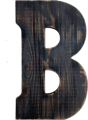 Vista 20 de Arte de pared con letras grandes para sala de estar, baño, dormitorio y decoración del hogar, letras rústicas de casa de campo para apellidos