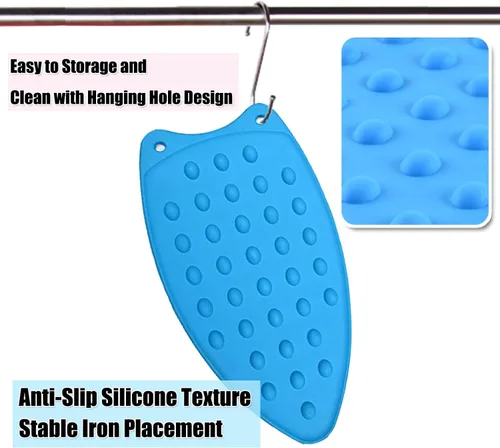 Vista 2 de LeLehome Almohadilla de silicona para tabla de planchar, resistente al calor caliente, alfombrilla compacta de vapor, antideslizante, herramientas