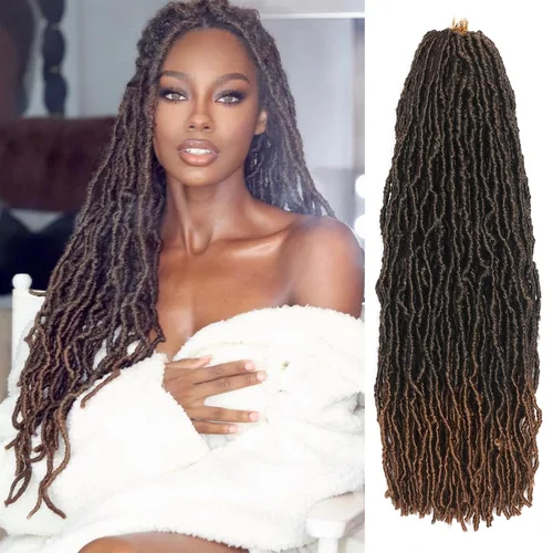 Vista 27 de Extensiones de cabello de ganchillo de 12 pulgadas de pelo sintético de ganchillo 1B, extensiones de cabello de ganchillo suaves
