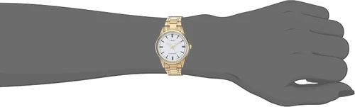 Vista 4 de EAW-LTP-V005G-7AUDF Casio LTP-V005G-7A Reloj analógico de acero inoxidable dorado para mujer, Oro, Reloj analógico, reloj de cuarzo