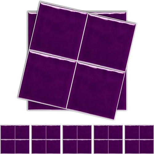 Vista 49 de Alwayspon Adhesivo de vinilo brillante de ladrillo de Provenza, autoadhesivo para azulejos de pared de transferencia de salpicaduras para cocina