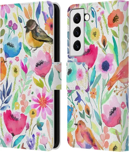 Vista 36 de Head Case Designs Officially Licensed Ninola Brushstrokes Black Summer Patterns Leather Wallet Case Compatible with Samsung Galaxy A07 4G
