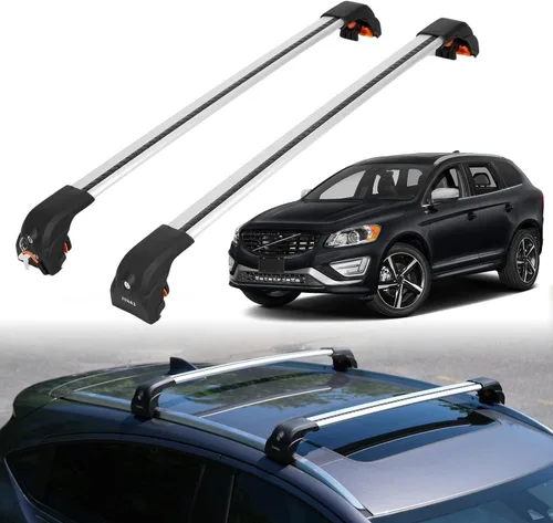 Vista 16 de ERKUL Barras transversales de techo resistentes de 220 libras para Volvo XC40 2019-2026 Soportes de metal sólido Barras transversales