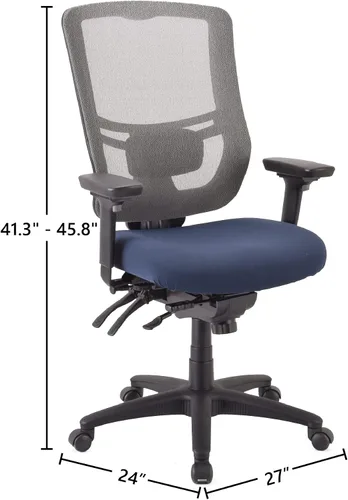 Vista 3 de Tempur-Pedic Silla de trabajo ajustable, cobalto