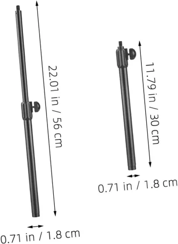 Vista 6 de PRETYZOOM Extensión telescópica de brazo de micrófono de poste de brazo de metal accesorio de soporte de micrófono con adaptador de cabeza