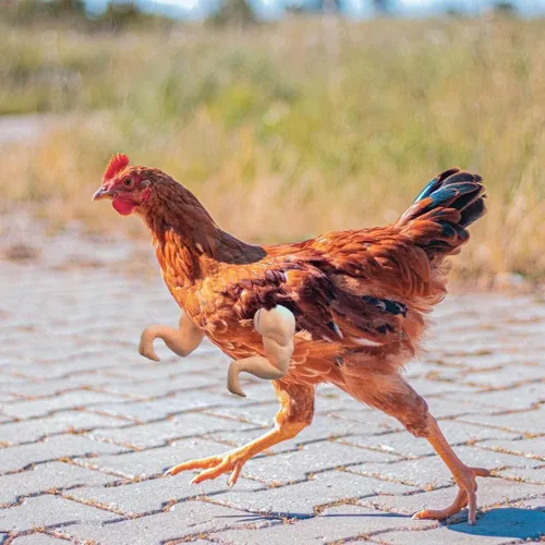 Vista 8 de Enrichoice 3 pares de juguetes de pollo incluyen brazos de músculos fuertes brazos pulgar arriba y brazos de pollo T-Rex para poner en las gallinas