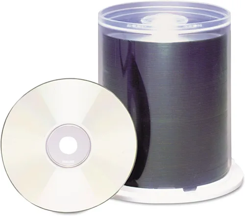 Vista 2 de Maxell Discos CD-R 700MB80 min 48x Husillo Imprimible Blanco Mate 100Pack MAX648720