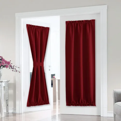 Vista 57 de PONY DANCE Persianas para puertas – Paneles opacos para tratamiento de ventanas, cortinas sólidas de alta resistencia con bolsillo para barra