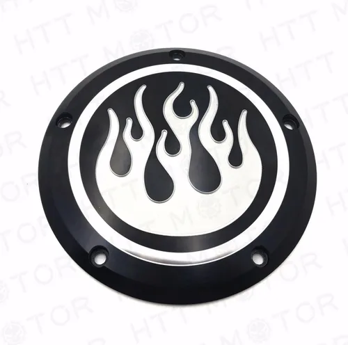 Vista 3 de Road King Dyna Sportster Street Bob Black Flame Fire Derby - Funda de temporizador compatible con motocicleta H-D FLD FLHR FLHR FLHTC FLHTCU FLSTSB