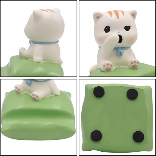 Vista 4 de BOLLEY JOSS Soporte de escritorio para teléfono celular, soporte de resina para teléfono inteligente con animales lindos para oficina, manos libres