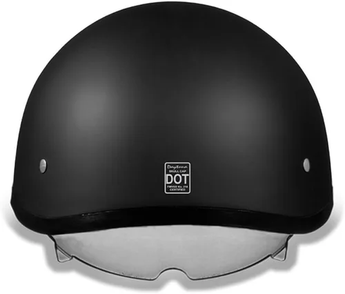 Vista 3 de Daytona Helmets Casco de media calavera con capucha para motocicleta con protector interno incorporado, aprobado por DOT, ligero, cómodo