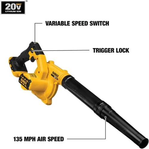 Vista 7 de DeWalt DCE100B 20 V Max soplador compacto Jobsite