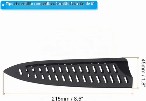 Vista 2 de PATIKIL Fundas de seguridad PP para cuchillo de chef de 8 pulgadas, paquete de 2 cuchillos, protector de filos, protector de cuchillas, funda