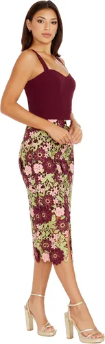 Vista 3 de Dress the Population Vestido midi ajustado Ellina para mujer