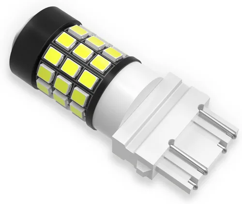 Vista 9 de Alla Lighting T25 3157 3156 Freno estroboscópico LED, bombillas de marcha atrás de respaldo, 6000K xenón blanco súper brillante 2835 39-SMD alta