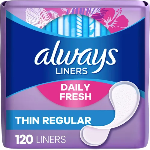 Vista 14 de Always Daily Fresh Thin Liners, absorción regular, protectores de braga sin perfume, 864 unidades, paquete de 4