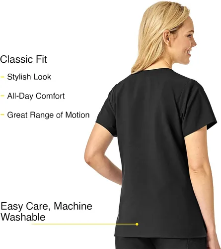 Vista 4 de WonderWink Women's Basic V-Neck Top