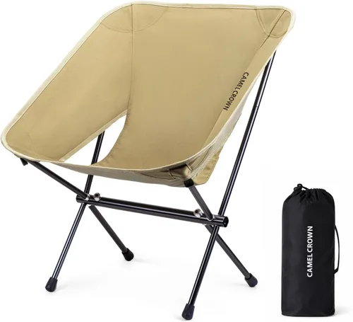 Vista 9 de CAMEL CROWN Silla portátil de camping ligera y compacta plegable con malla para acampar al aire libre, viajar, playa, picnic, festival, senderismo