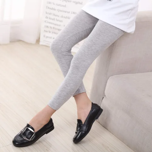 Vista 6 de DOCHY Paquete de 4 leggings básicos de algodón para niñas y bebés, para niños y niñas