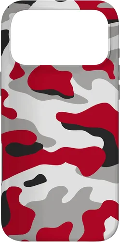 Vista 22 de red camo Print red and Black Camoflage Pattern Phone Case for iPhone 17