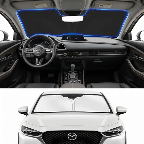Vista 98 de Parasol para parabrisas para BMW X1 E84 2016-2024 2025, accesorios – Cubierta de parasol para parabrisas de ventana delantera, ajuste personalizado