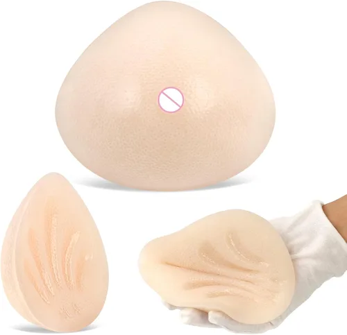 Vista 2 de Pecho protésico ligero para mastectomía, brasier de silicona transpirable para mujer, cosplay (1 pieza)