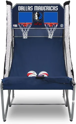 Vista 33 de Pop-A-Shot - Home Dual Shot Arcade Basketball Game with NBA Graphics l Sensor Scoring l 16 Game Modes l 7 Balls l Foldable Storage l for All NBA Fans