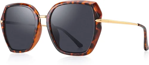 Vista 14 de Lentes de sol polarizados para mujer, con protección UV400, anteojos de moda Negro