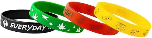 Vista 8 de Pulseras de silicona de 420 hojas Pulsera de goma