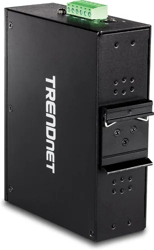 Vista 12 de TRENDnet Conmutador industrial Gigabit PoE+ de 10 puertos, 8 puertos Gigabit PoE+, Montaje en carril DIN, 2 ranuras SFP, Presupuesto de alimentación