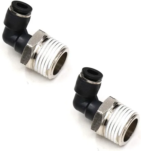 Vista 20 de CEKER 1/2 Codo Macho Conexiones de Líneas Aéreas de Empuje Ajustes de Conexión de Empuje de 90 Grados Ajustes de Aire, PL 1/2 Tubo Od x 1/2" NPT